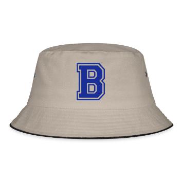 Buchstabe B - Bucket Hat - Khaki/Schwarz - Vorne