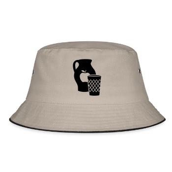 Bembel und Geripptes - Bucket Hat - Khaki/Schwarz - Vorne