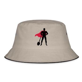Held am Feld - Bucket Hat - Khaki/Schwarz - Vorne