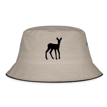 Deer - Fawn - Bucket Hat - khaki/black - Front