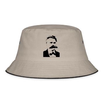 Friedrich Nietzsche - Bucket Hat - khaki/black - Front