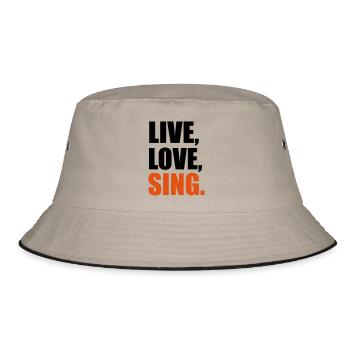 sing - Bucket Hat - khaki/black - Front