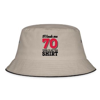 70th birthday - Bucket Hat - khaki/black - Front