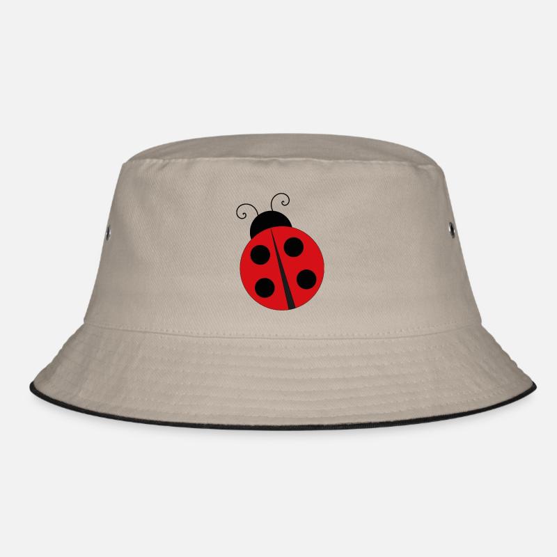 Marienkäfer Ladybug - Bucket Hat - Khaki/Schwarz