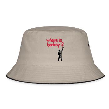 where is banksy - Bucket Hat - khaki/black - Front