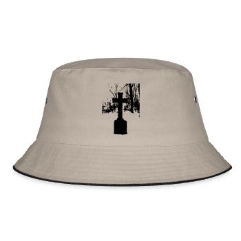 Grabstein - Bucket Hat - Khaki/Schwarz - Vorne