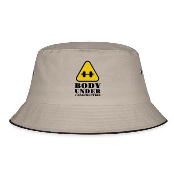 Body Under Construction - Bucket Hat - khaki/black - Front