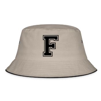 f - Bucket Hat - khaki/black - Front
