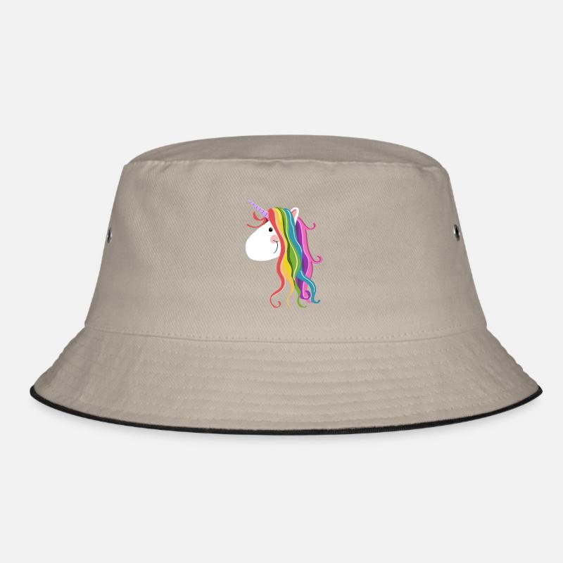 Süßes Einhorn - Einhörner - Unicorn - Unicorns - Bucket Hat - Khaki/Schwarz