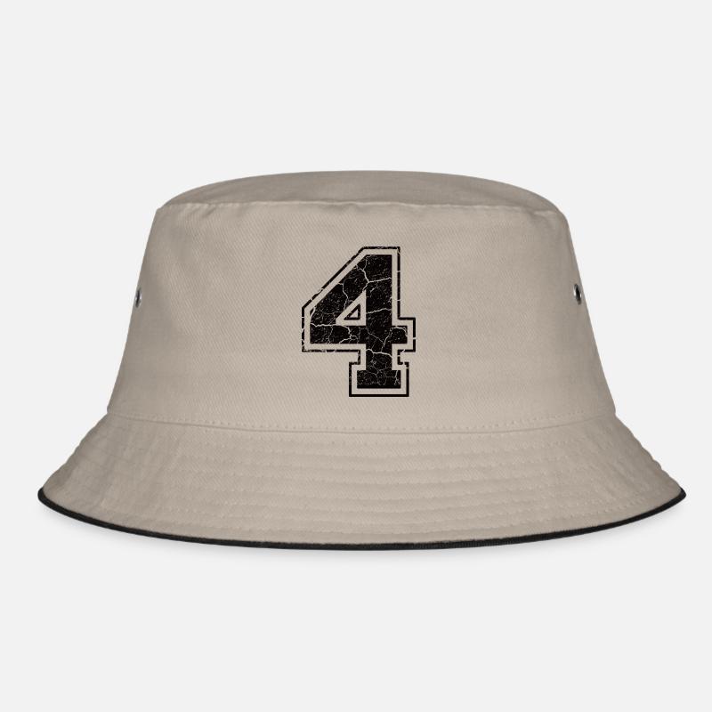 4 four vier black schwarz (de) Bucket Hat