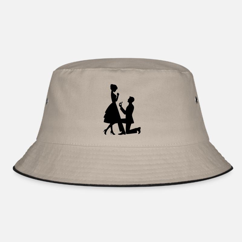 A man makes a marriage proposal Bucket Hat