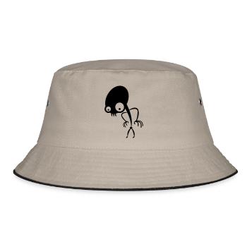 alien - Bucket Hat - Khaki/Schwarz - Vorne