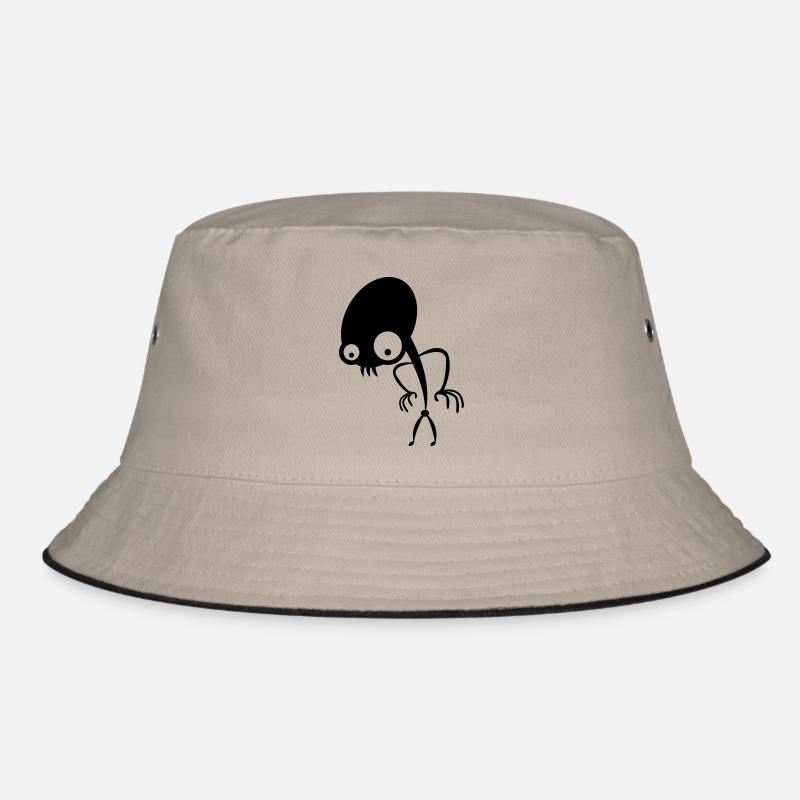 alien - Bucket Hat - Khaki/Schwarz