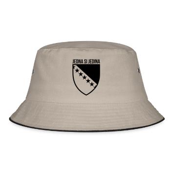 Jedna Si Jedina Bosna - Bucket Hat - Khaki/Schwarz - Vorne