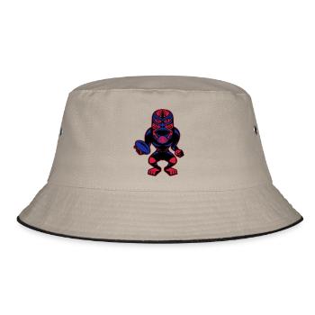 mask_blak - Bucket Hat - Khaki/Schwarz - Vorne