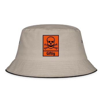 Giftig - Bucket Hat - Khaki/Schwarz - Vorne