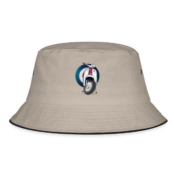 Mod Scooter T-Shirt - Bucket Hat - khaki/black - Front