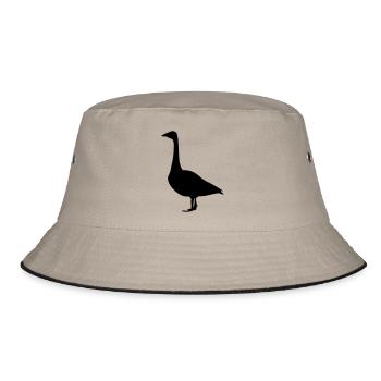 Gans - Bucket Hat - Khaki/Schwarz - Vorne