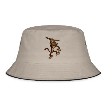 monkey liane banana - Bucket Hat - khaki/black - Front