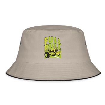 Tractor Pulling - Bucket Hat - khaki/black - Front