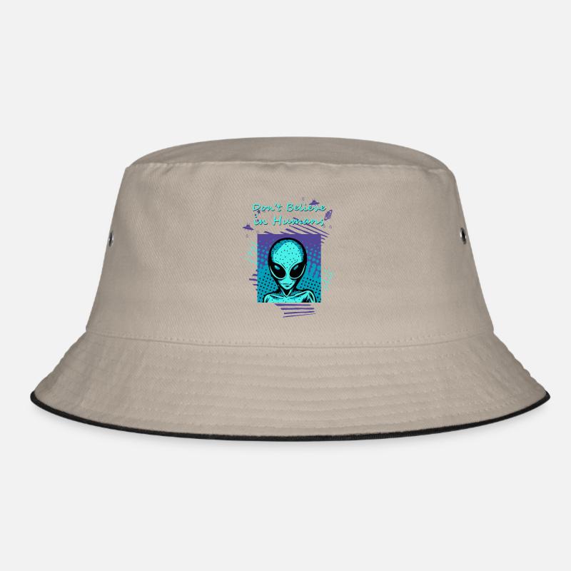 Ne croyez pas aux humains. Le slogan extraterrestre pour vous. - Bob - kaki/noir