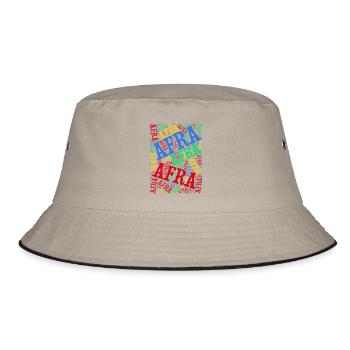 t-shirt Afra word cloud t-shirt gift idea t-shirt - Bucket Hat - khaki/black - Front