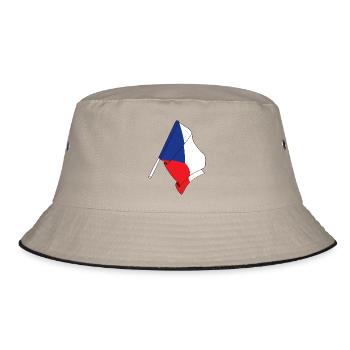 Drapeau de la République tchèque - Bob - kaki/noir - Devant