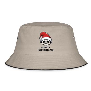 Skull Christmas - Bucket Hat - khaki/black - Front