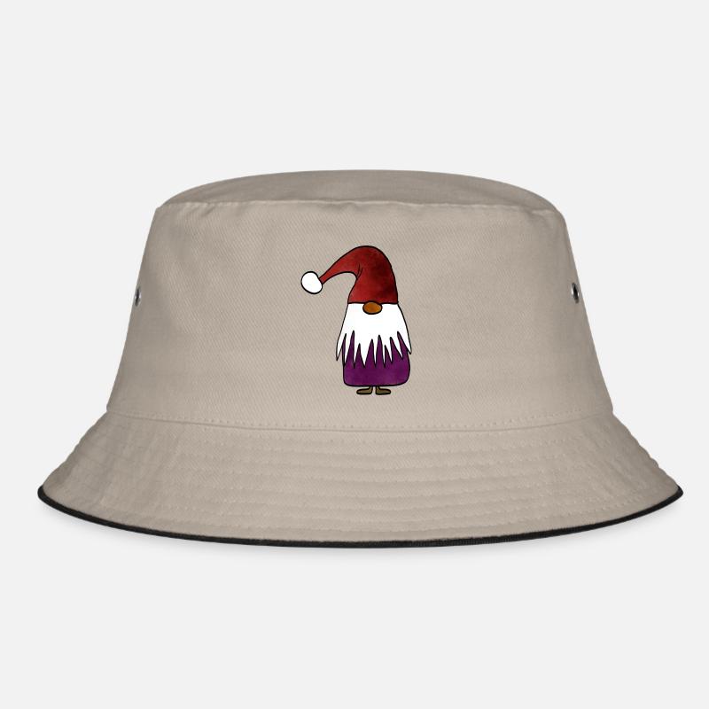 Creative Christmas gnome with color-distorted hat Bucket Hat