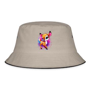 Fawn - Bucket Hat - khaki/black - Front
