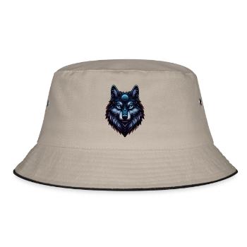Cosmic Wolf - Bucket Hat - khaki/black - Front