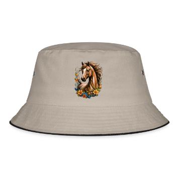 Pony - Bucket Hat - Khaki/Schwarz - Vorne