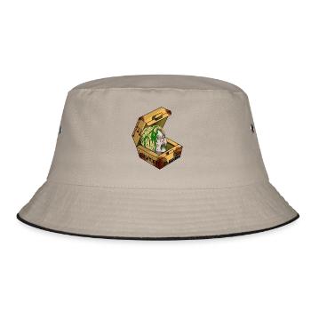 Ein Kopf per Nachnahme - Bucket Hat - Khaki/Schwarz - Vorne