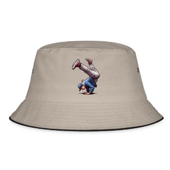 Breakdance Dance Style - Bucket Hat - khaki/black - Front