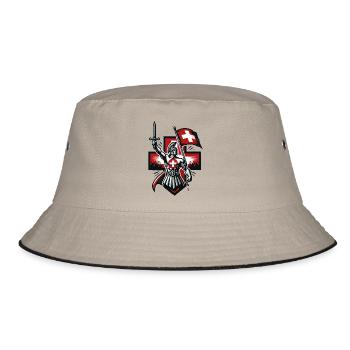 Gladiator Schweiz - Bucket Hat - Khaki/Schwarz - Vorne