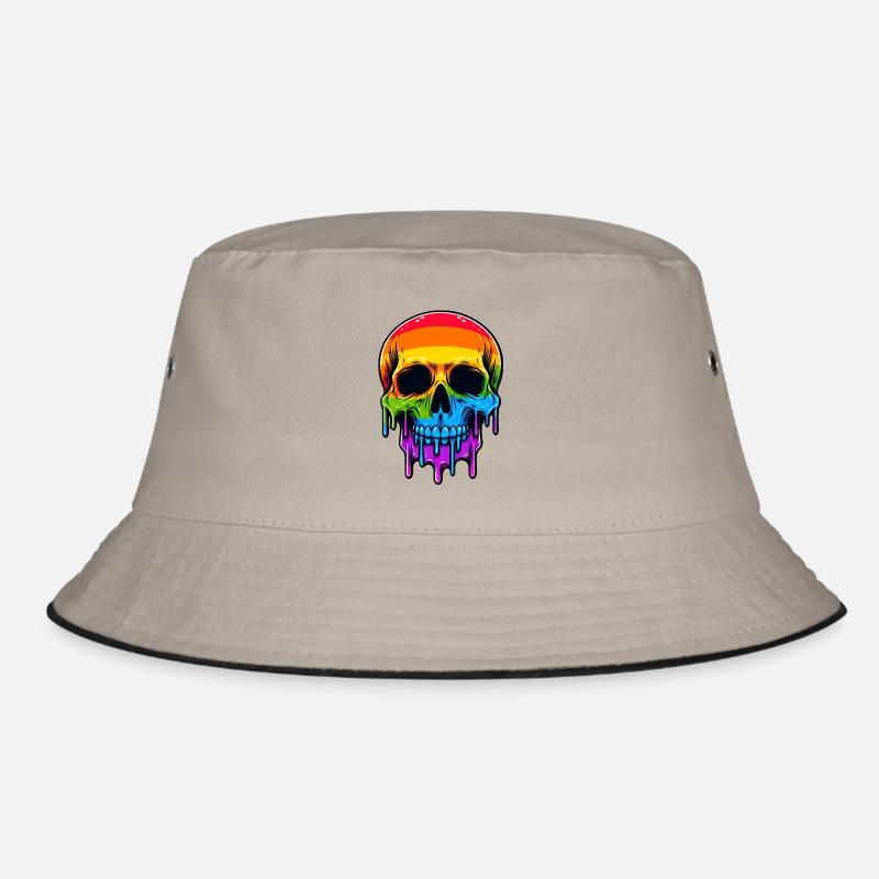 Melthing Regenbogen Schädel Bucket Hat