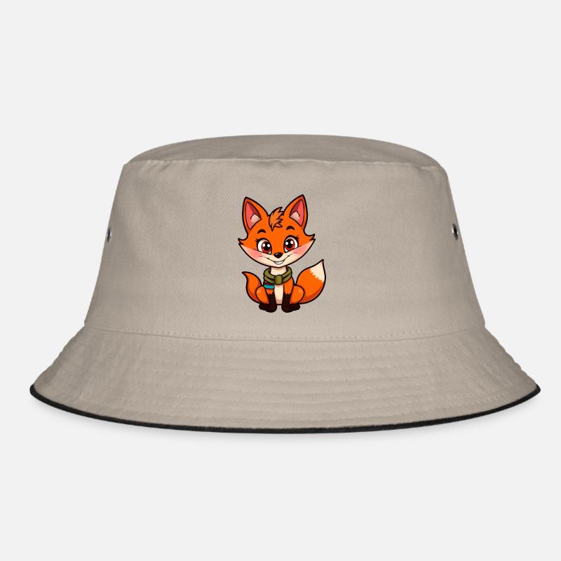 Renard orange joyeux avec écharpe verte Bob