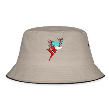 Dancing Santa Claus - Bucket Hat - khaki/black - Front