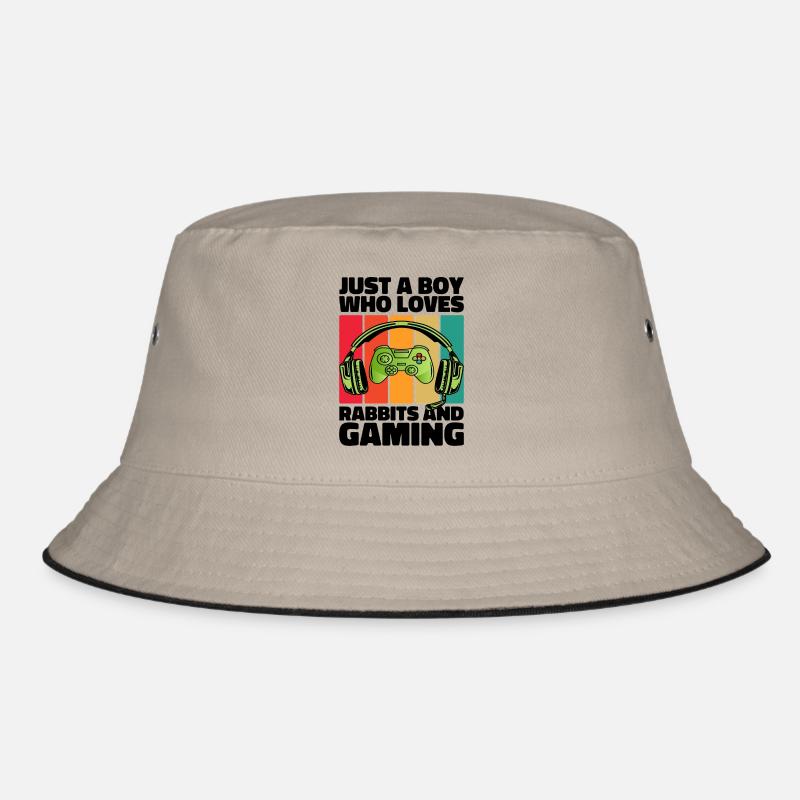 Gamer & Rabbits: Videospiele & Leaping Adventure Bucket Hat