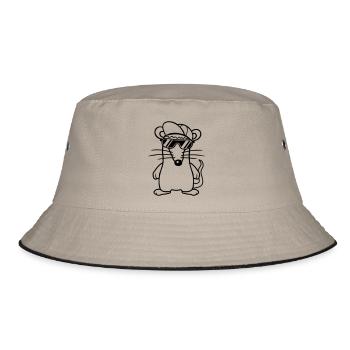Souris Lunettes de soleil Cool Cappy Cap Chapeau Adolescents - Bob - kaki/noir - Devant