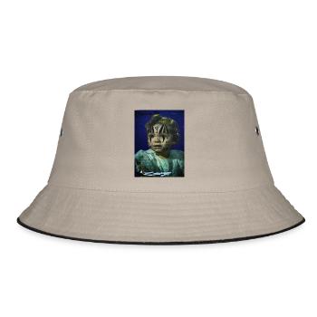 Global Art - Bucket Hat - Khaki/Schwarz - Vorne