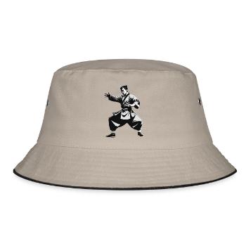 Shaolin Monk - Martial Arts Sticker - Bucket Hat - khaki/black - Front