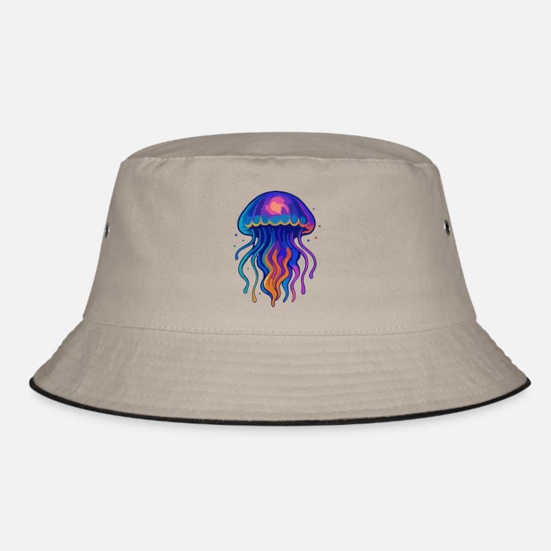 Neon Jellyfish Bucket Hat