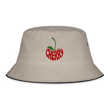 Cerise - Logo de fruit cool - Bob - kaki/noir - Devant