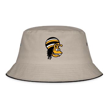 snail reggae music rasta hair hat Jamaica - Bucket Hat - khaki/black - Front