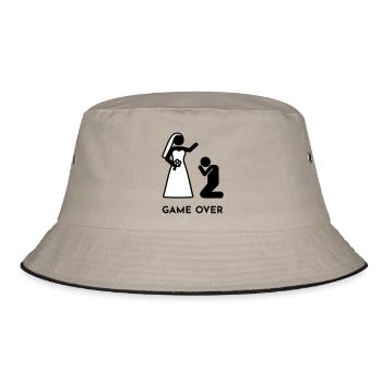 Wedding - Game over - Bucket Hat - khaki/black - Front