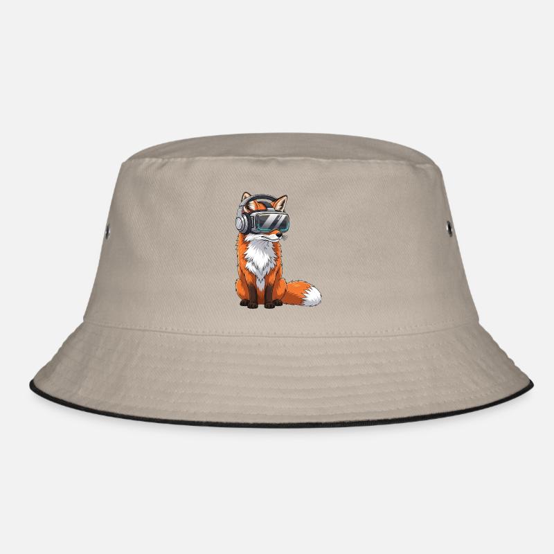 Fox Gamer Cartoon Player Virtual Reality Bucket Hat