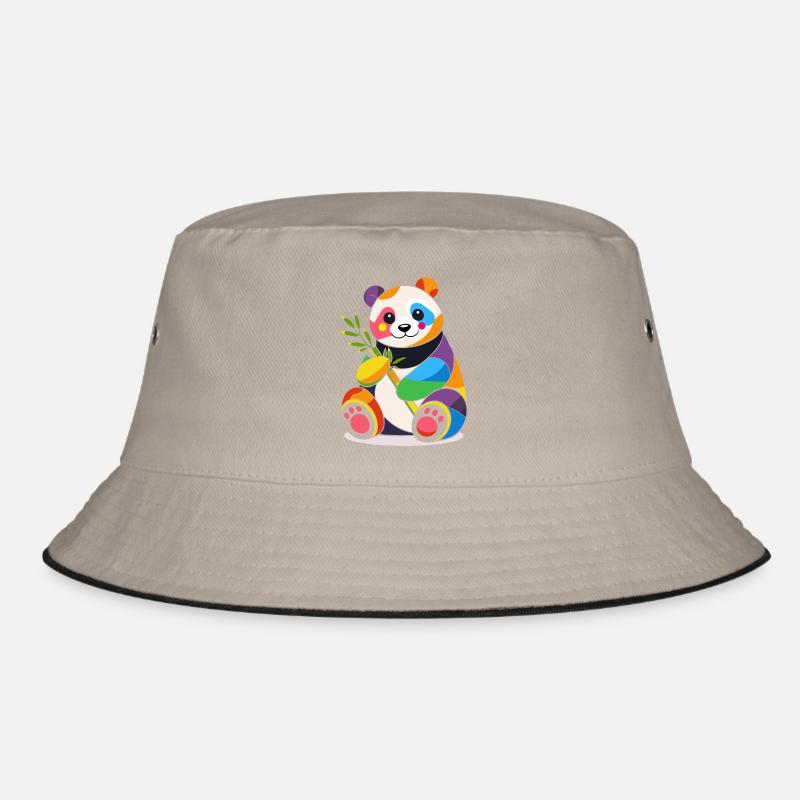 Colorful Panda with Bamboo – Cheerful Design Bucket Hat
