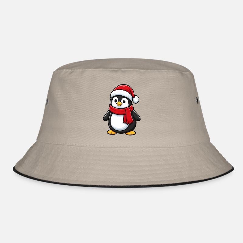 Niedliches Weihnachts-Pinguin-Wintermaskottchen Bucket Hat