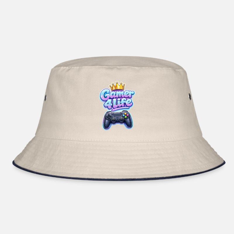 Gamer 4 Life Crown Graphics Bucket Hat
